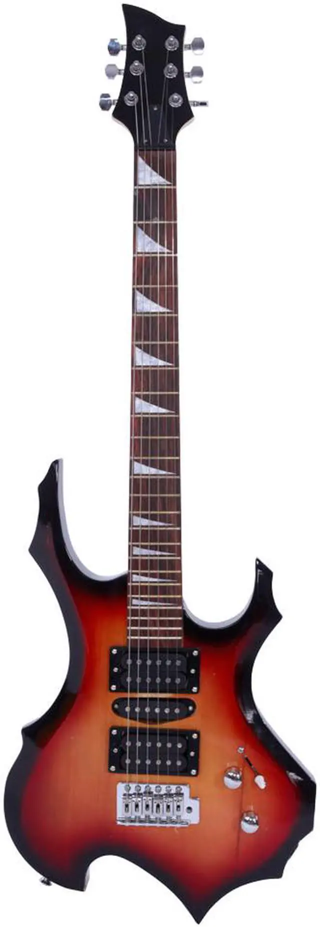 Main image of New Sunset Flame Type Beginner Practice Right-Handed Electric Guitar Set