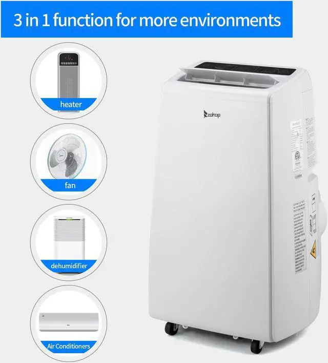 Alt view image 6 of 7 - Portable Air Conditioner Dehumidifier Function With Remote Control , 13000BTU