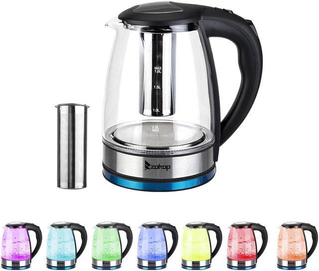 Glass Electric Kettle Boiling Water 1.8L 1500W Tea Infuser Keep