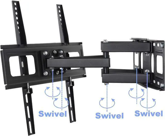 Alt view image 6 of 7 - VideoSecu MW340B2 TV Wall Mount Bracket for Most 32-65 Inch LED, LCD, OLED, UHD Plasma Flat Screen TV, with Full Motion Tilt Swivel Articulating Dual Arms 14" Extend,400x400mm,100 LBS WR9