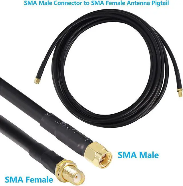 Alt view image 4 of 7 - GEMEK 10ft SMA Male to SMA Female Pure Copper Cable, Low Loss Extension Coaxial - Antenna Lead Extender for 3G/4G/5G/6G/LTE/ADS-B/Ham/GPS/WiFi/RF Radio Use (50 Ohm Not for TV), Welcome to consult