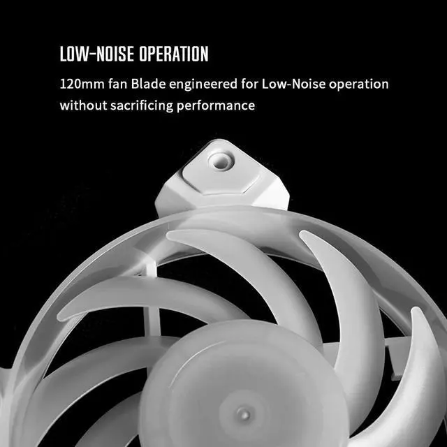 Alt view image 3 of 4 - DF-12025-ARGB Trio Snow Case Fan CPU Cooling Fan Addressable RGB Case Fan 5V ARGB MB Aura Sync PWM Fan for CPU Cooler/Raidator/PC Chassis 3 Pack RGB Fans