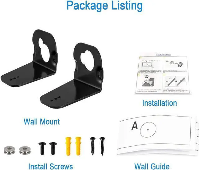 Alt view image 5 of 6 - notiela Wall Mount for Samsung Soundbar HW-KM45 HW-KM45C HW-K360 HW-k450 HW-K460 KW-K550 HW-K650 HW-M360 HW-M450 HW-M550 HW-KM36 HW-KM37 Sound Bar Mounting Bracket TV Wall Mounts
