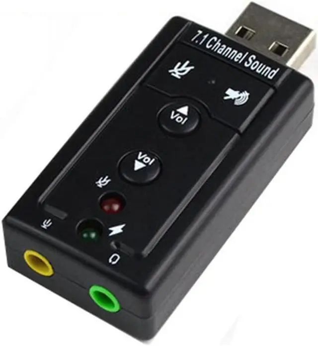 Alt view image 2 of 2 - 7.1 Channel USB External Sound Card Audio Adapter