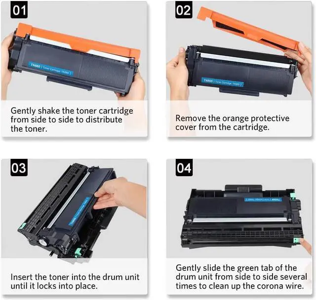 Alt view image 2 of 6 - V4INK 3-Pack Replacement for Brother TN630 TN660 Toner Cartridge Black for Brother HL-L2340DW HL-L2300D HL-L2380DW MFC-L2700DW L2740DW DCP-L2540DW L2520DW HL-L2320D MFC-L2720DW L2740DW