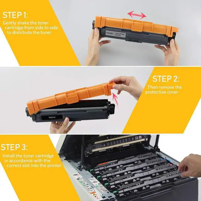 Alt view image 2 of 7 - V4INK 1 Pack Black New Replacement for Brother TN221 TN225 Toner Cartridge for use with Brother HL3170CDW Brother MFC9330CDW Brother HL3140CW Brother HL3180CDW MFC9130CW MFC9340CDW Printer