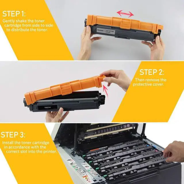 Alt view image 2 of 7 - V4INK 4 Pack New Replacement for Brother TN221 TN225 TN-221 TN-225 MFC-9130CW MFC 9130CW 9330CDW Toner Cartridge for HL-3170CDW HL 3170CDW 3140CW MFC-9330CDW MFC-9340CDW MFC 9340CDW HL-3140CW