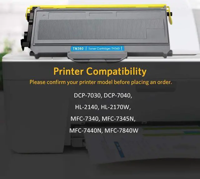 Alt view image 5 of 7 - V4INK Compatible Toner Cartridge Replacement for Brother TN360 TN330 Toner Black for Brother HL-2140 Hl-2170W Dcp-7030 Dcp-7040 Brother Mfc-7340 Mfc-7345N MFC-7440N Mfc-7840W Printer (4 PACK)