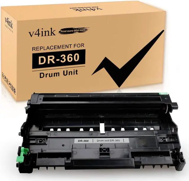 Main image of V4INK Compatible Drum Replacement for DR360 DR-360 Drum Unit for Brother DCP-7040 DCP-7030 HL-2140 HL-2170W HL-2150N MFC-7340 MFC-7345N MFC-7440N MFC-7840W Printer, Black 1 Pack, 12000 Pages