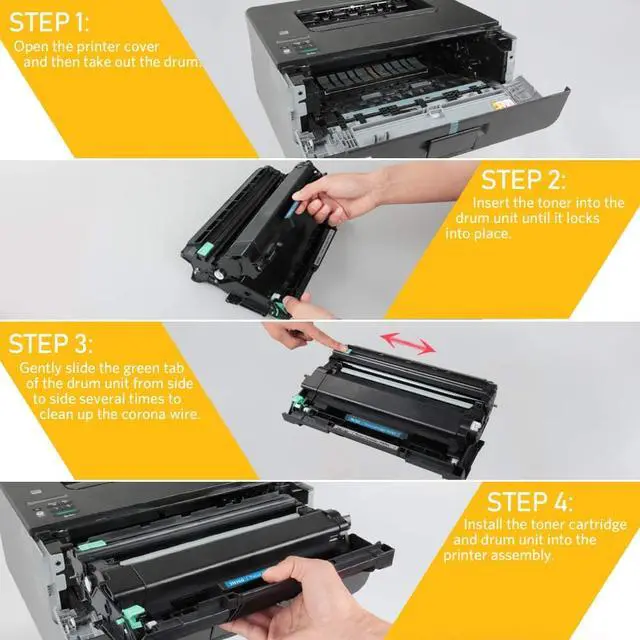 Alt view image 2 of 6 - V4INK DR730 Drum + 2X TN760 Toner Set Compatible for Brother DCP-L2550DW HL-L2350DW HL L2370DW L2370DWXL HL-L2390DW HL-L2395DW MFC L2710DW L2730DW L2750DW L2750DW XL Printer