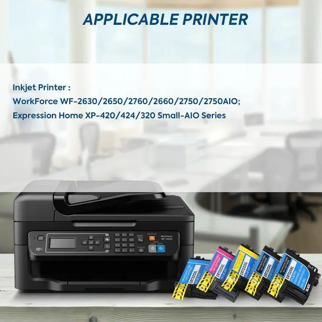 Alt view image 4 of 7 - Ink Cartridge Replacement for Epson 220XL 220 T220XL with Epson Workforce WF2630 WF2650 WF2760 WF2660 WF2750 AIO Inkjet Expression Home XP420 XP424 XP320 Photo Printer 5 Packs