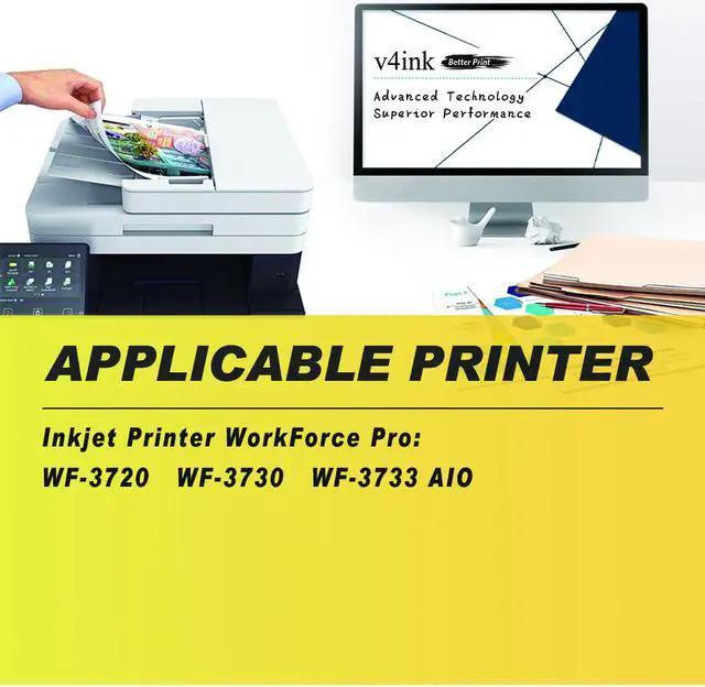 Alt view image 5 of 5 - 1PK 702XL T702XL High Yield Black Ink For Epson Epson WorkForce Pro WF-3720 WF-3730 WF-3733 Printer