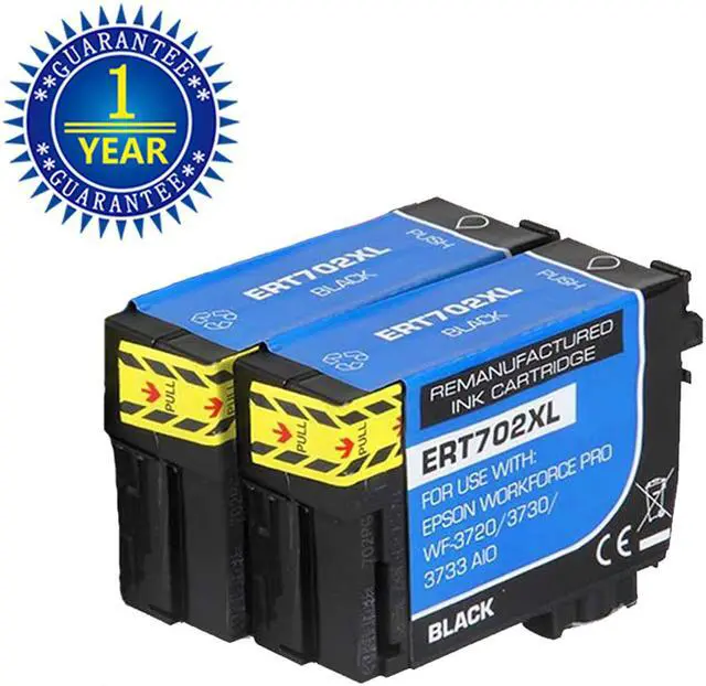 Main image of 2PK for Epson 702 XL 702XL Black Ink Cartridge For Epson WF-3720 WF-3730 T702XL120