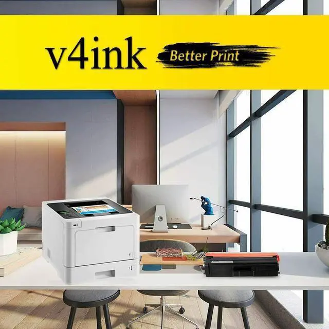 Alt view image 4 of 4 - V4INK Compatible TN-433 TN-431 Toner Cartridge Replacement for TN433 TN431 TN433BK to use with Brother Mfc-L8900Cdw Mfc-L8610Cdw Hl-L8260Cdw Hl-L8360Cdw Hl-L8360Cdwt Hl-L9310CDW (Color Set)