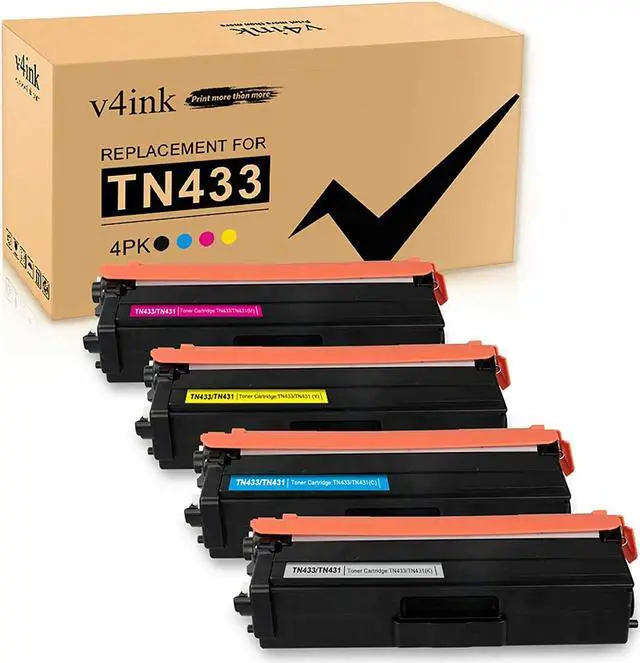 Main image of V4INK Compatible TN-433 TN-431 Toner Cartridge Replacement for TN433 TN431 TN433BK to use with Brother Mfc-L8900Cdw Mfc-L8610Cdw Hl-L8260Cdw Hl-L8360Cdw Hl-L8360Cdwt Hl-L9310CDW (Color Set)