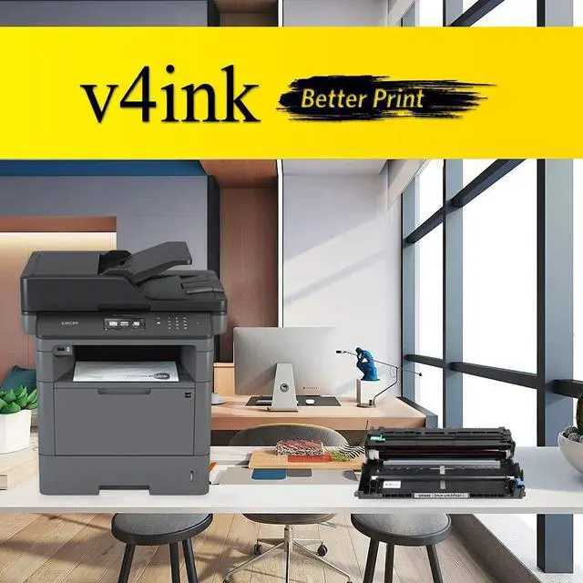 Alt view image 5 of 6 - v4ink DR820 Compatible Drum Replacement for Brother DR820 DR-820 Drum Unit use with HL-L6200DW L6200DWT L5100DN L5200DWT L5200DW L6300DW MFC-L5900DW L6700DW L5800DW L5700DW DCP-L5500DN Printer 2 Packs