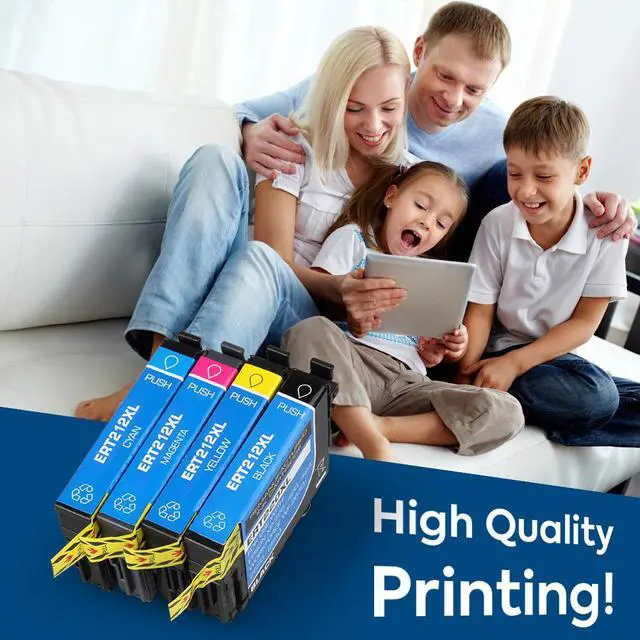 Alt view image 4 of 7 - V4ink T212XL T212 Ink Cartridge Replacement for Epson Expression Home XP-4100 XP-4105 Workforce WF-2850 WF-2830 Printer 5 Pack