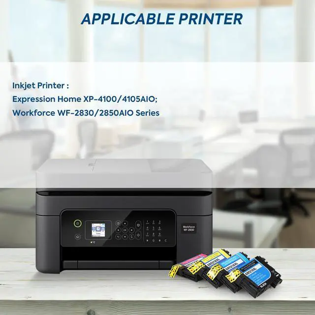 Alt view image 3 of 7 - V4ink T212XL T212 Ink Cartridge Replacement for Epson Expression Home XP-4100 XP-4105 Workforce WF-2850 WF-2830 Printer 5 Pack