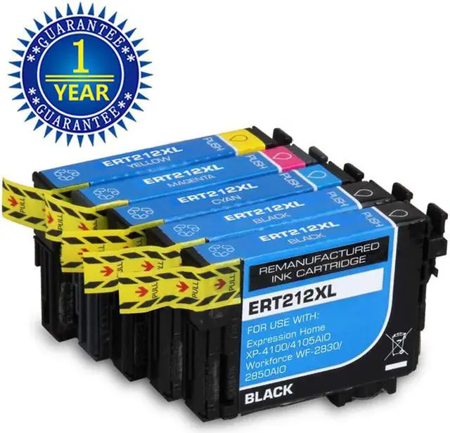 Main image of V4ink T212XL T212 Ink Cartridge Replacement for Epson Expression Home XP-4100 XP-4105 Workforce WF-2850 WF-2830 Printer 5 Pack