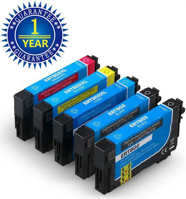 Main image of 5PK 802 T802XL Ink Cartridges For Epson WorkForce Pro WF-4720 WF-4730 WF-4734 WF-4740 EC-4020 EC-4030 EC-4040 2KCMY