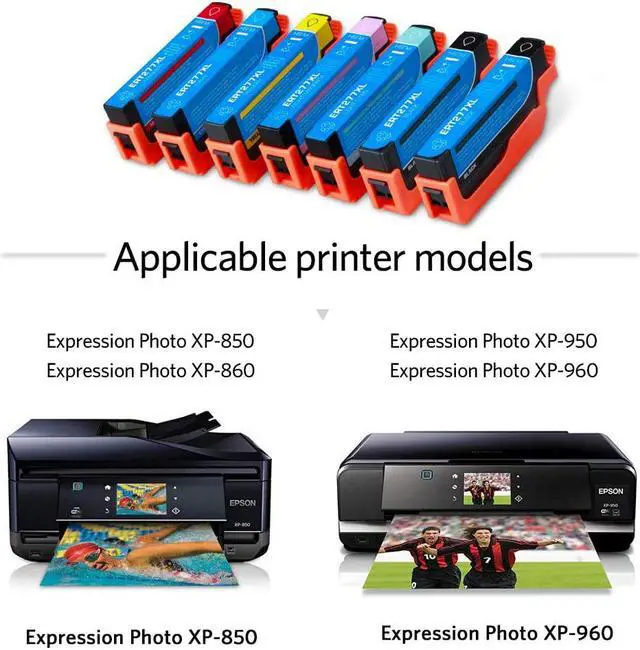 Alt view image 3 of 5 - 7PK 277 277XL T277XL Ink For Epson Expression home XP-850 XP-860 XP-950 XP-960