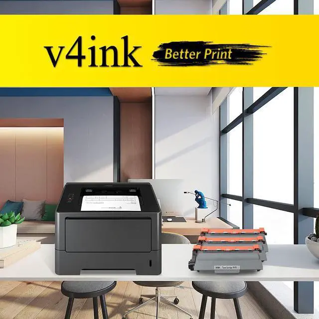Alt view image 7 of 7 - V4INK 3-Pack Compatible Toner Cartridge Replacement for Brother TN750 TN-750 TN720 TN-720 High Yield Toner Cartridge for Brother hl-5470dw hl-6180dw mfc-8710dw dcp-8110dn mfc-8950dw mfc-8910dw Printer