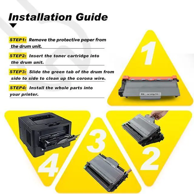 Alt view image 5 of 7 - V4INK 3-Pack Compatible Toner Cartridge Replacement for Brother TN750 TN-750 TN720 TN-720 High Yield Toner Cartridge for Brother hl-5470dw hl-6180dw mfc-8710dw dcp-8110dn mfc-8950dw mfc-8910dw Printer