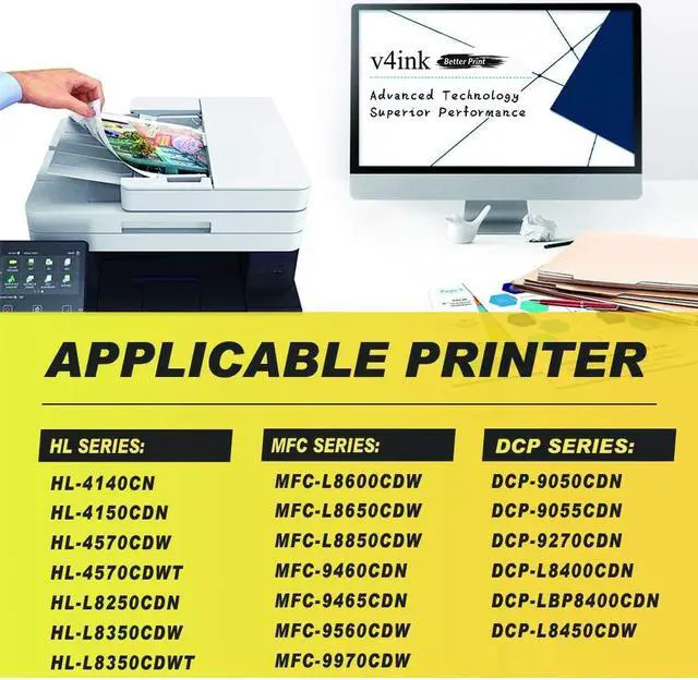 Alt view image 2 of 7 - 4PK TN315BK TN315C TN315Y TN315M Black Cyan Yellow Magenta(K/C/M/Y) Toner Cartridge for Brother HL-4150CDN HL-4140CN HL-4570CDW HL-4570CDWT MFC-9460 MFC-9465 MFC-9560 MFC-9970 DCP-9055CDN DCP-9270CDN
