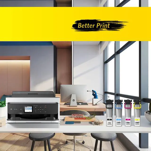 Alt view image 6 of 6 - 4pk T902XL 902XL (Black/Cyan/Magenta/Yellow) Ink Cartridge for Epson Workforce WF-C5210 WF-C5290 WF-C5710 WF-C5790