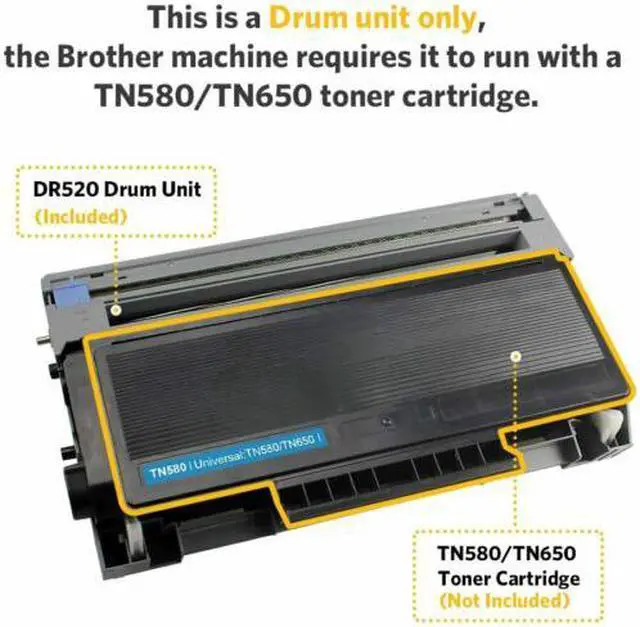 Alt view image 5 of 6 - V4INK DR520 Drum For Brother TN580 MFC-8460N HL-5240 5250DN MFC-8660DN DCP-8060