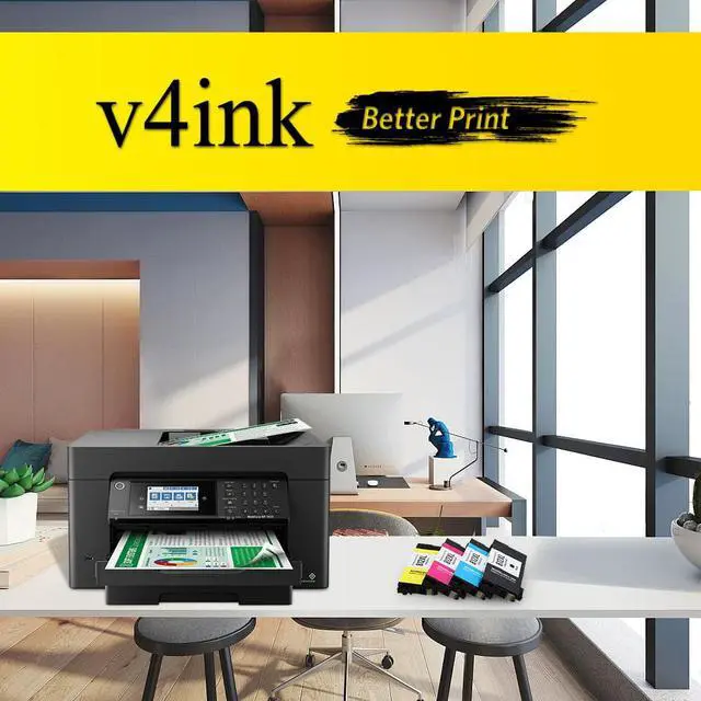 Alt view image 7 of 7 - v4ink T812XL Ink Cartridge Replacement for Epson 812XL T812 Compatible with Workforce Pro WF-7820 WF-7840 EC-C70 Series Inkjet Printer 4 Pack (Black,Cyan,Magenta,Yellow)