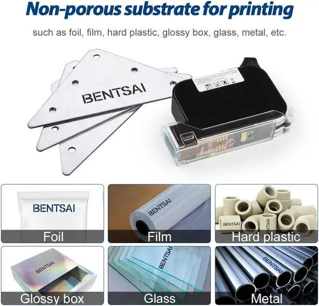 Alt view image 2 of 6 - BENTSAI BT-2580P Original Solvent Quick Dry Ink Cartridge Handheld Inkjet Printer BT-HH6105B2/BT-HH6105B3/B10 (Black)