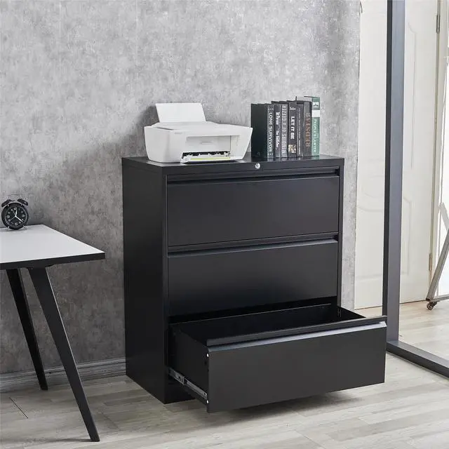 Main image of 3 Drawers Lateral File Cabinet Organizer with Lock for Hanging File Folders,Steel