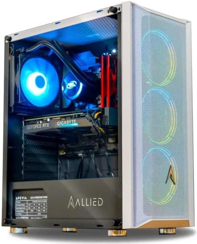 Main image of Allied Gaming Patriot Desktop PC: AMD Ryzen 5 5600X, GeForce RTX 3060, 16GB DDR4 3200MHz, 500GB PCIe NVMe SSD, B450M Motherboard, 750 Watt Power Supply, ARGB Fans, WiFi Ready