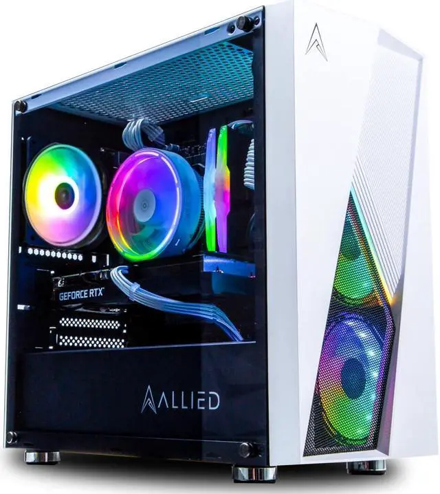 Main image of Allied Gaming Stinger Desktop PC: AMD Ryzen 5 4500, Nvidia GeForce GTX 1650, 16GB DDR4 3200MHz, 512GB PCIe NVMe SSD, B450M Motherboard, 750 Watt Power Supply, ARGB Fans, WiFi Ready