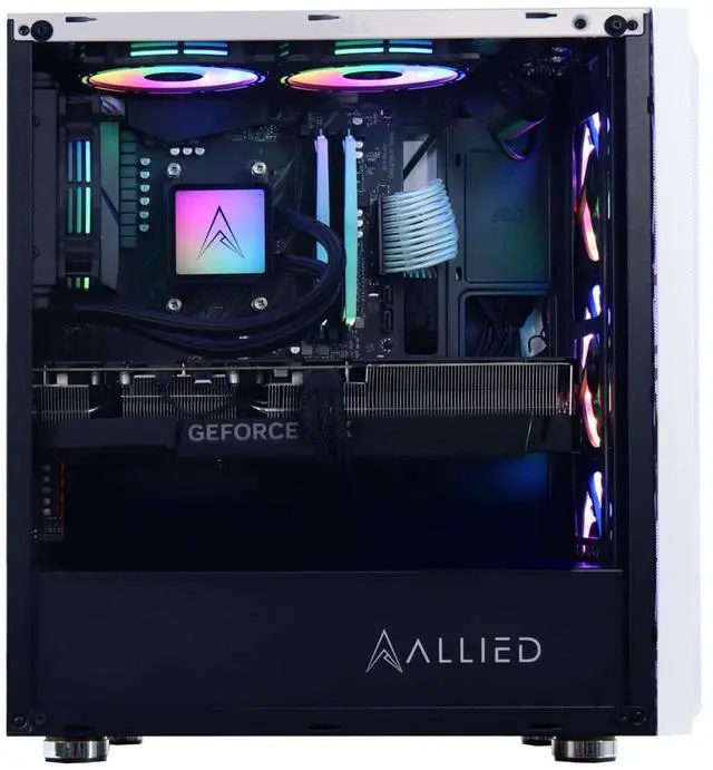 Alt view image 2 of 6 - Allied Gaming Patriot Desktop PC: Intel Core i9-13900KF, Nvidia GeForce RTX 4090, 32GB RGB DDR5 5200MHz, 2TB PCIe NVMe SSD, Z790 DDR5 Motherboard, 850 Watt Power Supply, ARGB Fans, WiFi Ready