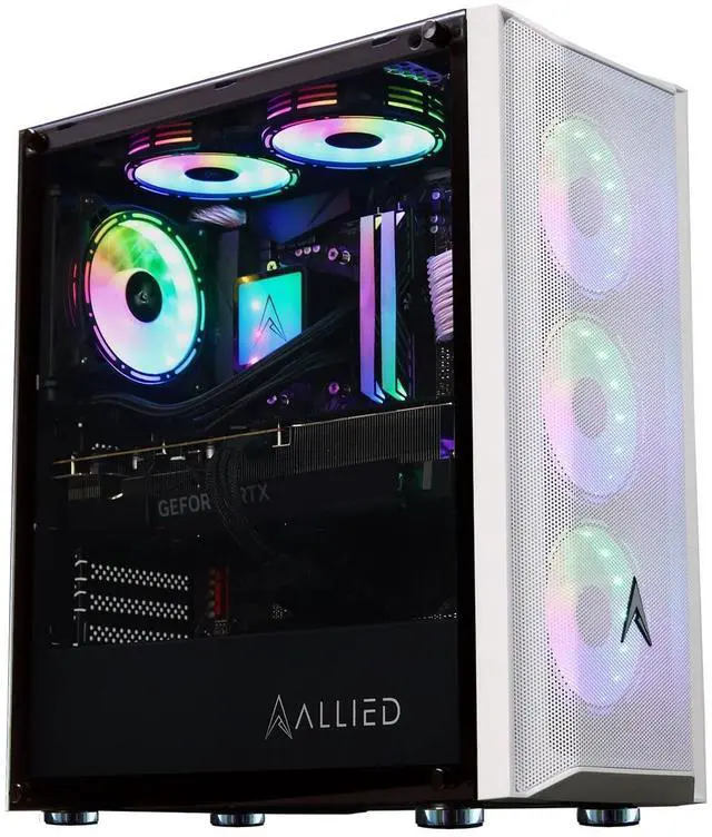 Main image of Allied Gaming Patriot Desktop PC: AMD Ryzen 5 3600, AMD Radeon RX 580, 16GB DDR4 3200MHz, 500GB PCIe NVMe SSD, B450M Motherboard, 750 Watt Power Supply, ARGB Fans, WiFi Ready
