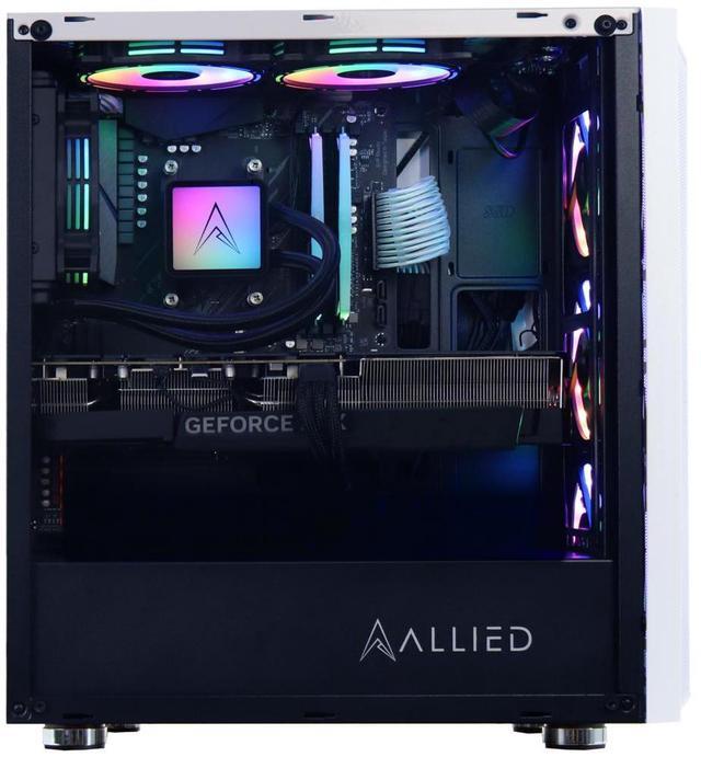 Alt view image 2 of 6 - Allied Gaming Patriot Desktop PC: AMD Ryzen 5 3600, AMD Radeon RX 580, 16GB DDR4 3200MHz, 500GB PCIe NVMe SSD, B450M Motherboard, 750 Watt Power Supply, ARGB Fans, WiFi Ready