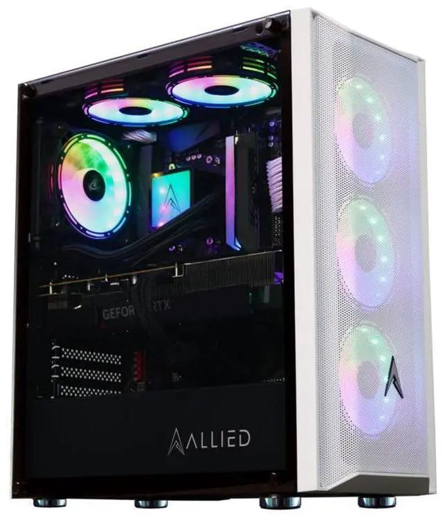 Main image of Allied Gaming Patriot Desktop PC: AMD Ryzen 7 5800X, Nvidia RTX 3080, 16GB DDR4 3200MHz RGB, 1TB PCIe NVMe SSD, B450M Motherboard, 750 Watt Power Supply, ARGB Fans, WiFi Ready