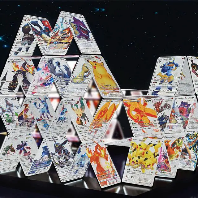 Alt view image 2 of 6 - 55PCS Assorted Cards Vmax DX GX Ultra Rare Cards Metal Gold Plated Card Gold Foil Card - The Best Gift for Collectors No Repeats