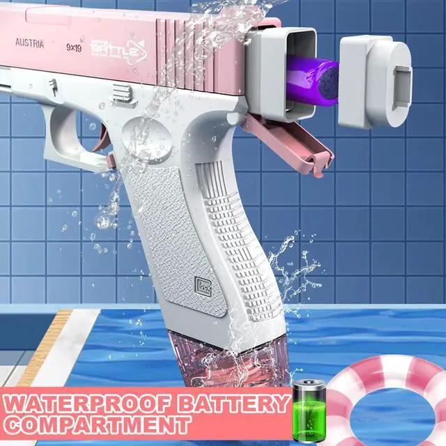 Alt view image 5 of 7 - Electric Water Pistol for Adults and Children, 434 CC+ 58 CC Large Capacity Strongest Water Sprayer Summer Pool Beach Party Toy