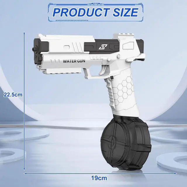 Alt view image 2 of 7 - Electric Water Pistol for Adults and Children, Large Capacity Strongest Water Sprayer Summer Pool Beach Party Toy