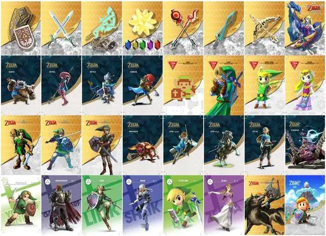 Alt view image 6 of 6 - 32PCS Legend of Zelda Amiibo Card, Mini Legend of Zelda NFC Tags Collection Card,Compatible with Switch, Switch Lite, Wii U and New 3DS Systems