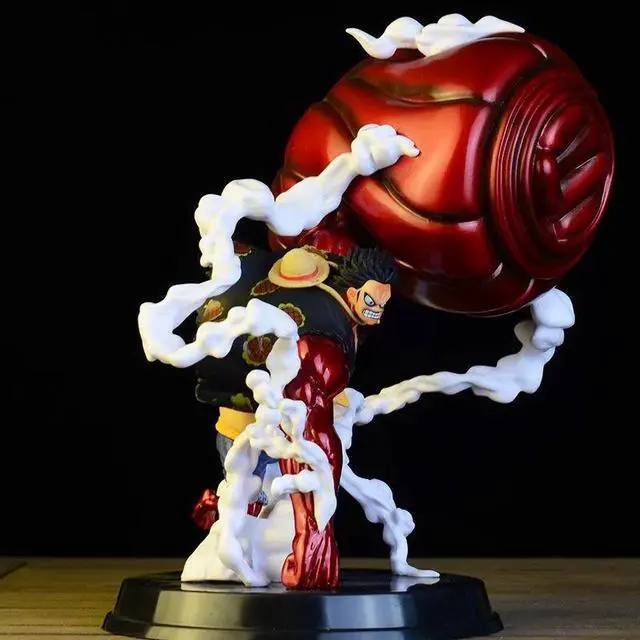 Alt view image 7 of 7 - One Piece Monkey. D Luffy Gear 4 Anime Action Figure Statue Character PVC Model Toys Collection with Calendar (8.66 inch)