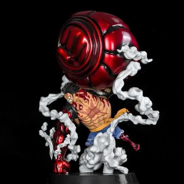 Alt view image 5 of 7 - One Piece Monkey. D Luffy Gear 4 Anime Action Figure Statue Character PVC Model Toys Collection with Calendar (8.66 inch)