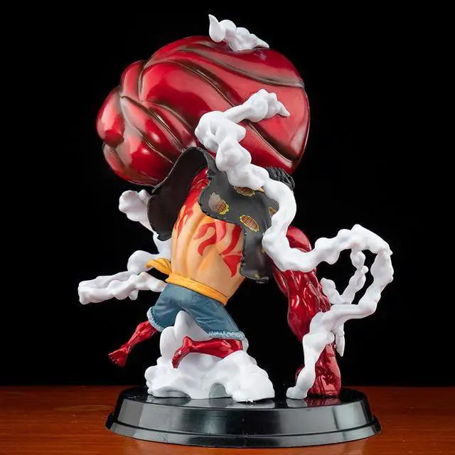 Alt view image 6 of 7 - One Piece Monkey. D Luffy Gear 4 Anime Action Figure Statue Character PVC Model Toys Collection with Calendar (8.66 inch)
