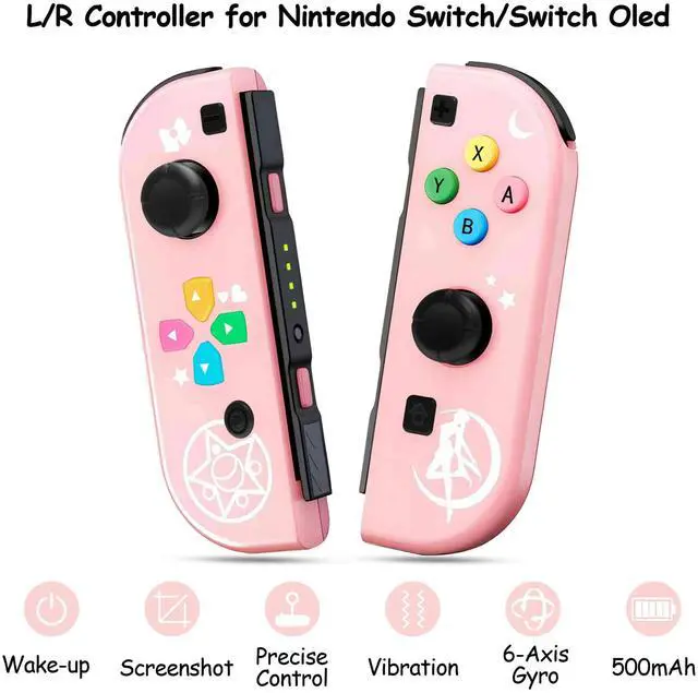 Alt view image 6 of 7 - Switch Controller for Nintendo Switch, Switch Remote Control Supports Dual Vibration/Motion Control/Screenshot/Wake-up