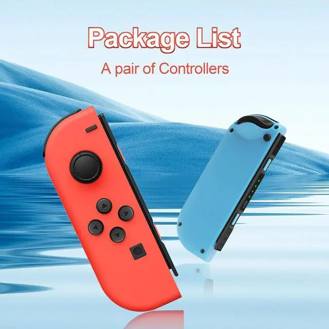 Alt view image 3 of 7 - Switch Controller for Nintendo Switch, Switch Remote Control Supports Dual Vibration/Motion Control/Screenshot/Wake-up Blue + Red