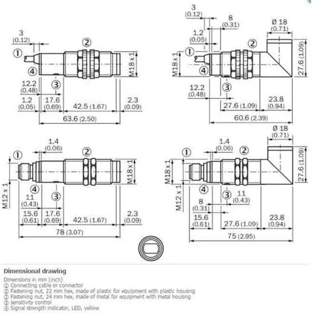 Alt view image 2 of 2 - SICK VTF18-4N1912 Photoelectric proximity sensor ,NPN ,New