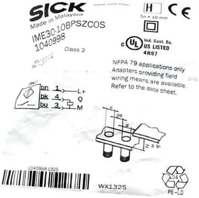 Main image of SICK IME30-10BPSZCOS Inductive proximity sensors ,PNP,New